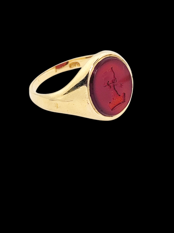 Cornelian intaglio signet ring 18ct gold SKU: 7884 DBGEMS - image 3