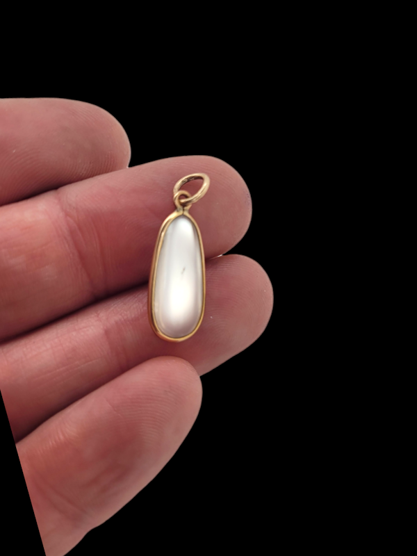 Arts and crafts moonstone rain drop pendant SKU: 7885 DBGEMS - image 1