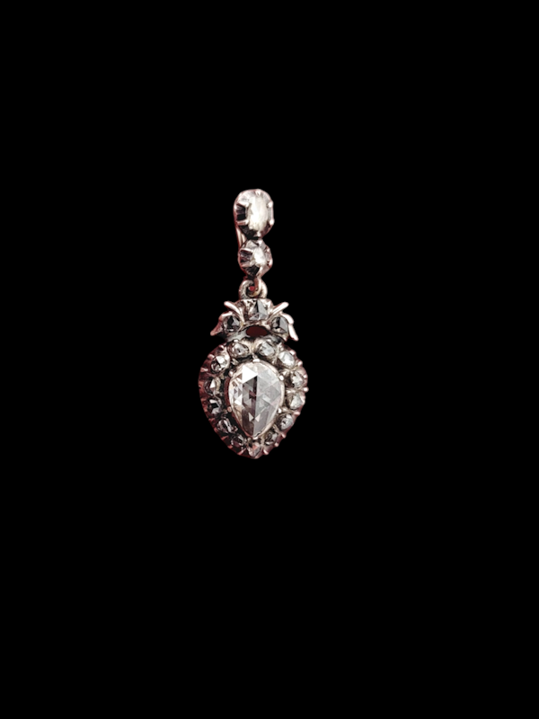 Georgian Rose diamond drop pendant SKU: 7888 DBGEMS - image 1