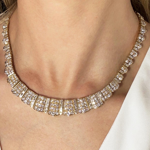 Italian Diamond and Gold Necklace, 24.00 Carats, Circa 1990 - image 8