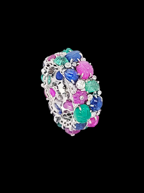 Fine Tutti fruitti gem set eternity ring SKU: 7897 DBGEMS - image 2