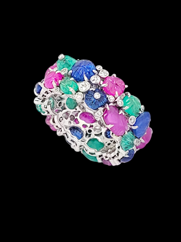 Fine Tutti fruitti gem set eternity ring SKU: 7897 DBGEMS - image 1