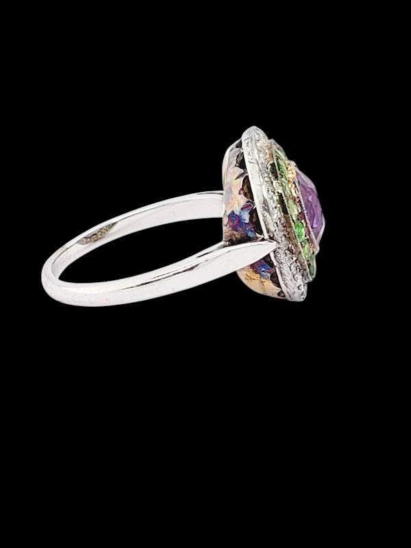 Edwardian Suffragette cluster ring SKU: 7898 DBGEMS - image 2