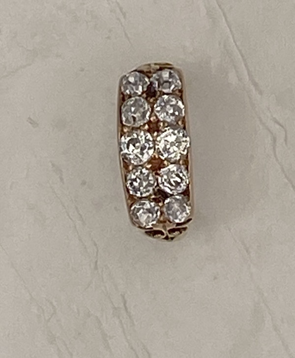 Antique two row diamond across the finger ring - image 3