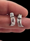 Vintage Tiffany baguette diamond hoop earrings SKU: 7901 DBGEMS - image 2