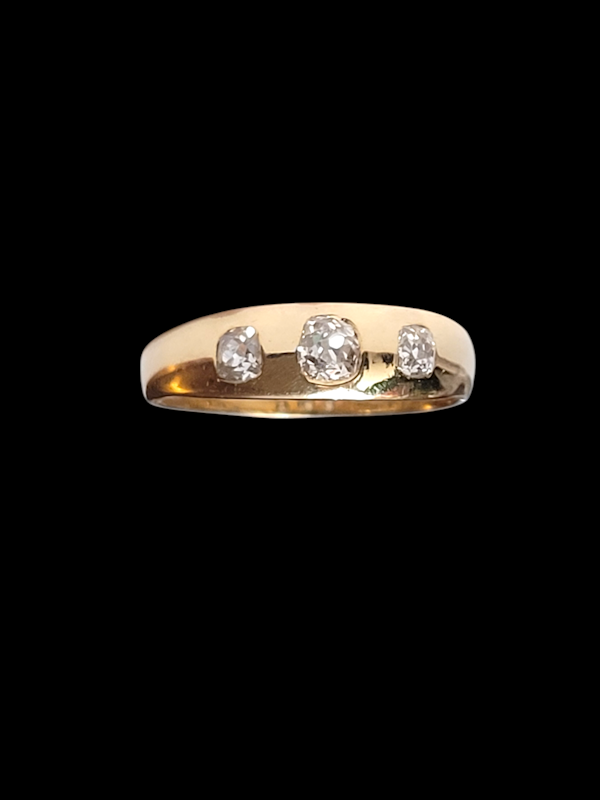 Old mine cut diamond gypsy set 18ct yellow gold ring SKU: 7903 DBGEMS - image 2