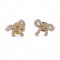 Mimi 18kt Gold Diamond Bow Earrings - image 7