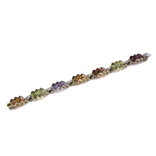 Bulgari 18K Gold Ladies’ Bracelet with Multicoloured Gemstones and Diamonds - image 4