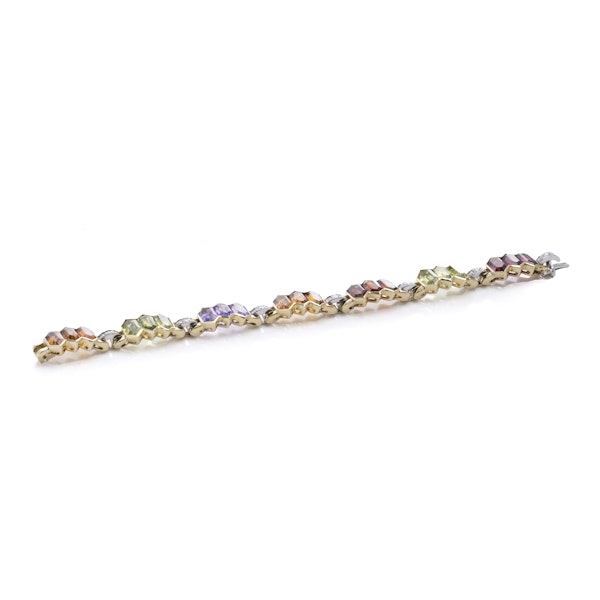 Bulgari 18K Gold Ladies’ Bracelet with Multicoloured Gemstones and Diamonds - image 10