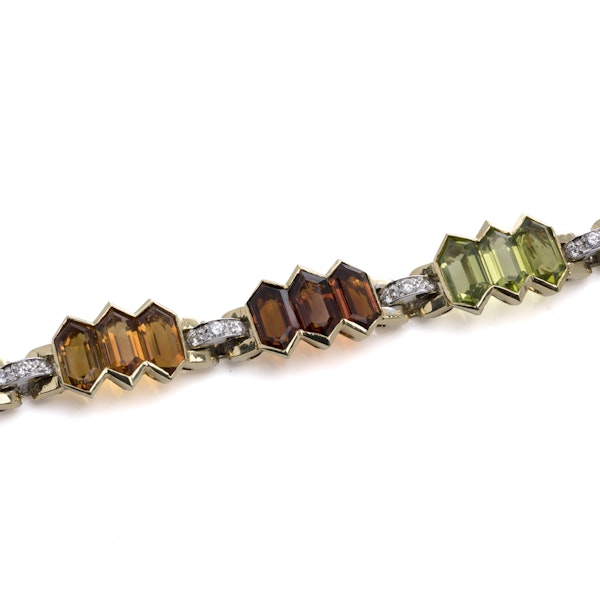 Bulgari 18K Gold Ladies’ Bracelet with Multicoloured Gemstones and Diamonds - image 6