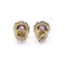 Victorian 9K Gold Pink Sapphire and Rose-Cut Diamond Screw-Back Earrings - image 4