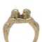 Antique French 18K Gold Ring Depicting a Man and Woman Embracing - image 3