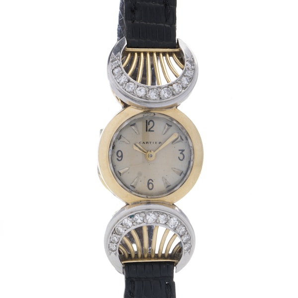 Cartier Vintage Ladies’  18K Gold Watch with Diamonds - image 2