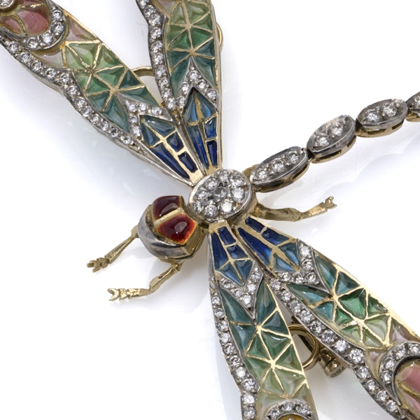 Vintage 18K Gold Dragonfly Brooch - image 3