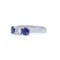 Vintage Platinum Three-Stone Sapphire and Diamond Ring - image 3