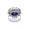 Vintage Cabochon Blue Sapphire and Diamond Ring - image 4