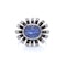 Vintage Cabochon Blue Sapphire and Diamond Ring - image 6