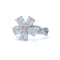 Platinum Flower-Shaped Diamond Ring - image 2