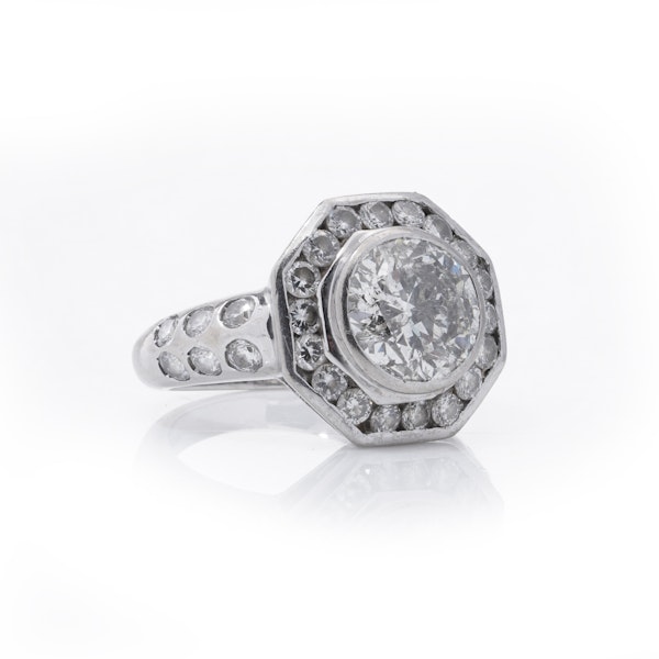 18kt White Gold Diamond Ring with 2.03 ct diamond - image 5