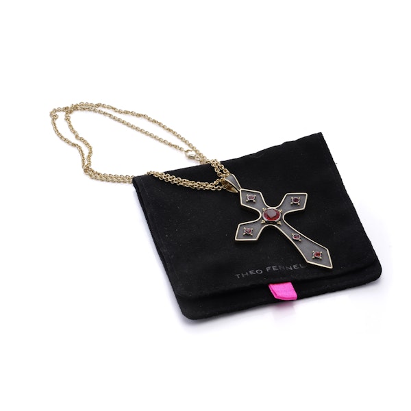 Theo Fennell 18kt Gold Cross Pendant - image 9