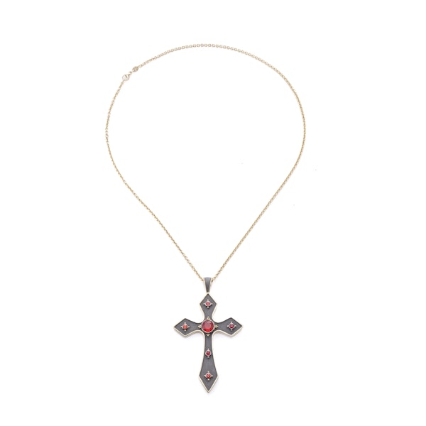 Theo Fennell 18kt Gold Cross Pendant - image 6