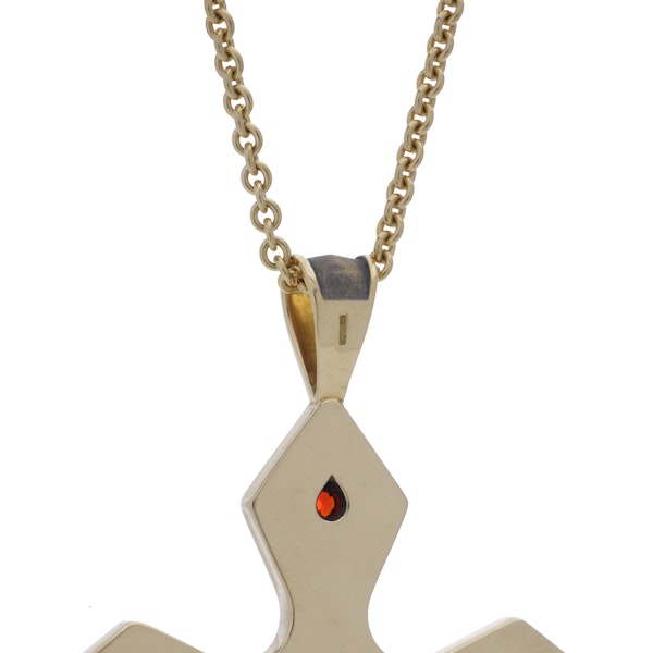 Theo Fennell 18kt Gold Cross Pendant - image 4