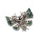 Antique Victorian Silver Gilt Butterfly Brooch with Mixed Gemstones - image 3