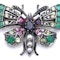 Antique Victorian Silver Gilt Butterfly Brooch with Mixed Gemstones - image 5