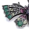 Antique Victorian Silver Gilt Butterfly Brooch with Mixed Gemstones - image 4