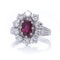 Vintage French 18kt Gold Ruby and Diamond Cluster Ring - image 6