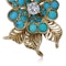 Van Cleef & Arpels 18kt Gold Turquoise and Diamond Clip-On Earrings - image 4