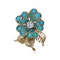 Van Cleef & Arpels 18kt Gold Turquoise and Diamond Clip-On Earrings - image 6