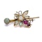 Antique Victorian 15kt Gold Opal and Ruby Brooch - image 4