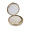 18kt gold round design compact case with a finely engraved guilloché pattern on the exterior. - image 4