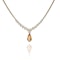 Vintage 18kt Gold Necklace with Citrine and Diamonds - image 3