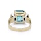 18kt Gold Blue Zircon Ring with Diamond Accents by Adamek - image 3