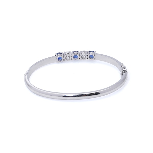 Platinum Bangle with Sapphires and Diamonds - image 4