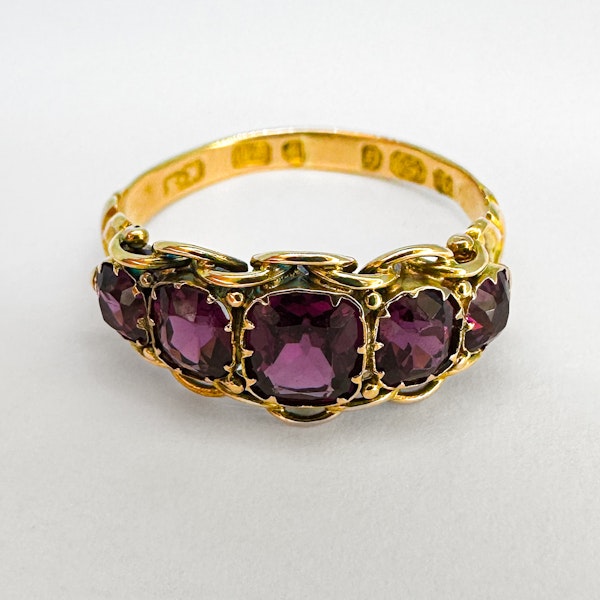 Victorian Almandine Garnet Ring 15ct - Saddingtons Jewellery Stand 375 - image 1