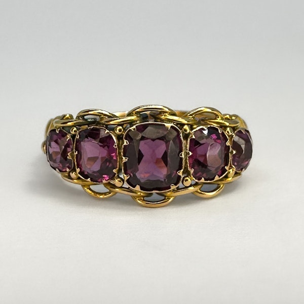 Victorian Almandine Garnet Ring 15ct - Saddingtons Jewellery Stand 375 - image 3