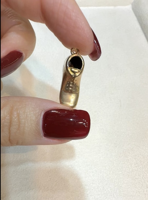 9k gold shoe bracelet charm - image 6