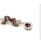 Stunning pear cut ruby & diamond cluster drop earrings 18k white & yellow gold - image 3