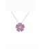 Beautiful 5ct invisible set Burmese ruby flower pendant - image 3