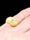 Vintage 18ct yellow gold landscape ribbed day ring SKU: 7906 DBGEMS - image 2