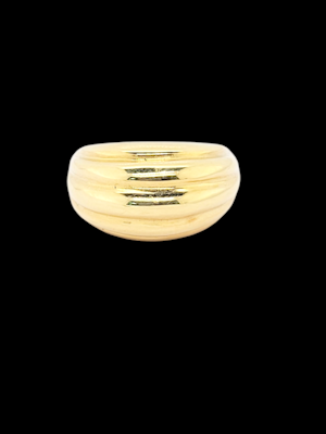 Vintage 18ct yellow gold landscape ribbed day ring SKU: 7906 DBGEMS