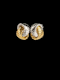 Cool bi colour 18ct gold earrings SKU: 7910 DBGEMS - image 1