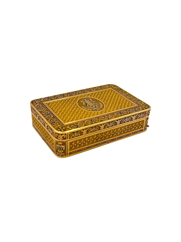 Swiss gold and enamel musical box, Genova, c.1910. - image 8