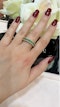 Princess cut emerald & diamond half eternity ring - image 2