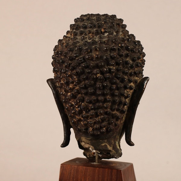 Thai Bronze head of Buddha Gautama Sakyamuni, 16th century - image 3