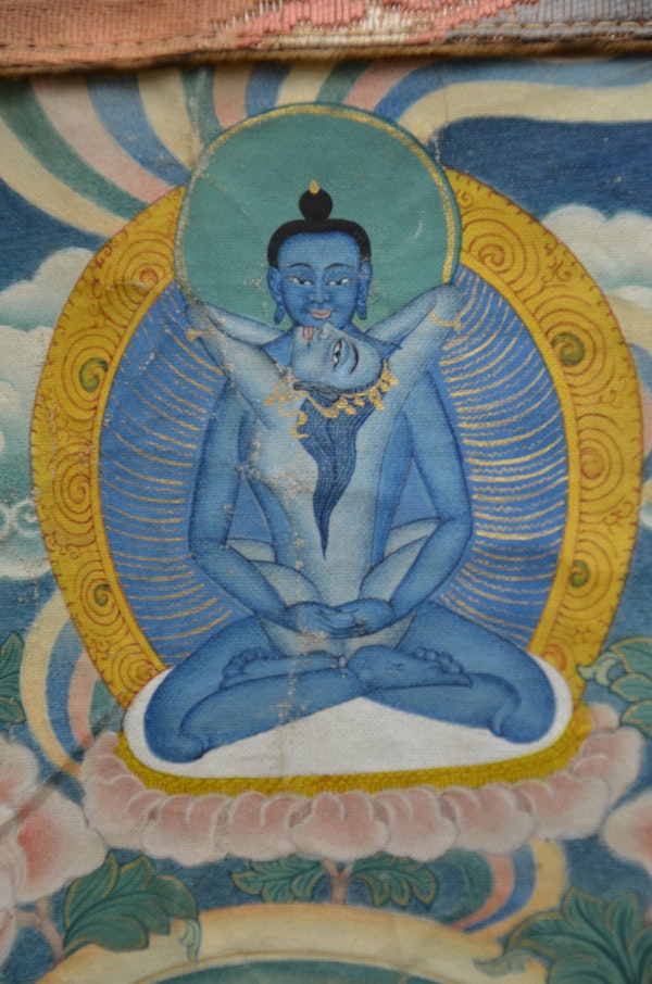 Antique Tibetan painting of the White Tara - image 3