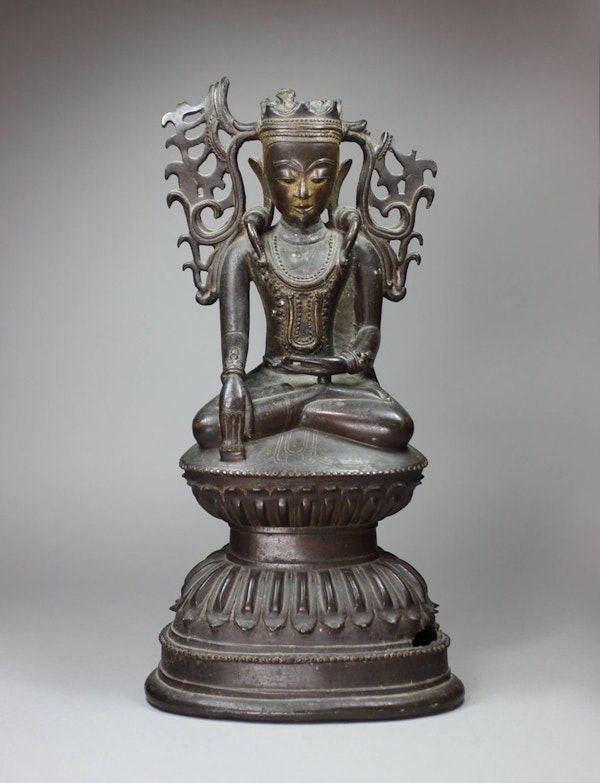 Burmese Shan Jumbupati bronze Buddha, late 18th century - image 1